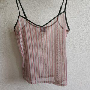 Lucky Brand Women's Multi-Colored Striped Stretch Cami Tank Top Like New
